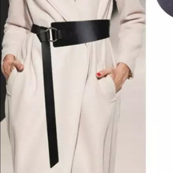 Stylish Black Semi Shine Faux Leather Loop Tie Belt - Picture 4 of 4